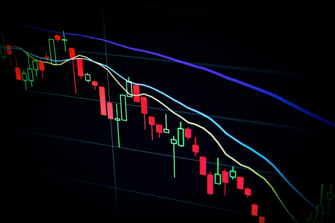 Stock market candlestick chart illustrating IPO price volatility